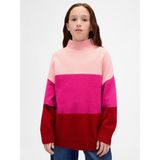 Gap Kız Çocuk Pembe Cashsoft Çizgili Tunik Kazak - 6 - 7 Yaş