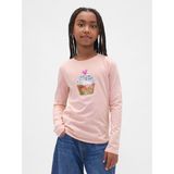 Gap Kız Çocuk Pembe Flippy-Sequin Grafik T-Shirt