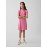 Gap Kız Çocuk Pembe Gap Logo Fitilli T-Shirt Elbise - 4 - 5 Yaş