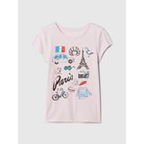 Gap Kız Çocuk Pembe Grafikli T-Shirt - XS