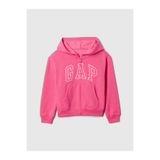 GAP Kız Çocuk Pembe Logo Heritage Fermuarlı Sweatshirt