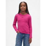 Gap Kız Çocuk Pembe Örgülü Gap Logo T-Shirt - XS