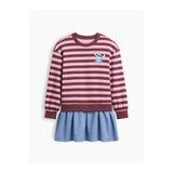 GAP Kız Çocuk Pembe Oversized Sweatshirt Dress - Çocuklar İçin Oversize Sweatshirt Elbisesi