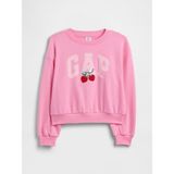 Gap Kız Çocuk Pembe Oversized Wedge Grafik Baskılı Sweatshirt - 14 - 16 Yaş