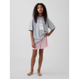 Gap Kız Çocuk Pembe Recycled Pointelle Pijama Şort Takım - 8 Yaş