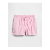 GAP Kız Çocuk Pembe Relaxed Pull-On Keten Karışım Şort