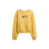 Gap Kız Çocuk Sarı Oversized Bisiklet Yaka Sweatshirt - 2XL