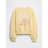 Gap Kız Çocuk Sarı Oversized Wedge Grafik Baskılı Sweatshirt - 14 - 16 Yaş