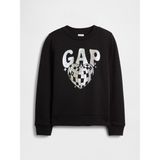 Gap Kız Çocuk Siyah Grafik Logo Baskılı Sweatshirt - 14 - 16 Yaş