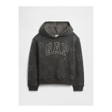 GAP Kız Çocuk Siyah Logo Relaxed Sweatshirt