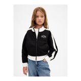 GAP Kız Çocuk Siyah NYC Vintage Soft Logo Koşu Ceket