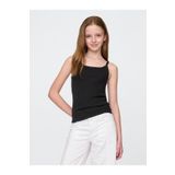 GAP Kız Çocuk Siyah Pointelle Fitilli Cami Bluz