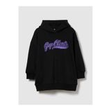 GAP Kız Çocuk Siyah VintageSoft Oversized Logo Sweatshirt Elbise