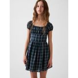 Gap Kız Çocuk Yeşil Puff-Sleeve Elbise - 2XL