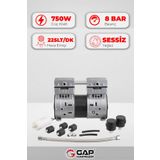 GAP KOMPRESÖR Kompresör Kafası Sessiz Ve Yağsız G750w
