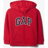 Gap Relaxed Logo Fermuarlı Çocuk Kırmızı SWEATSHIRT.001 - 001-Kırmızı