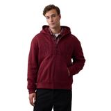 GAP Relaxed Logo Sherpa Fermuarlı Erkek Bordo Günlük Stil Eşofman Üstü 910111000