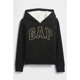Gap V-Logo Heritage Çocuk Sweatshirt Kapüşonlu Siyah Kumaşlı Rahat Kullanım İçin Tasarlandı