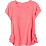 Gap V-Logo Sıde Ruched Tee Pembe Kız Çocuk Kısa Kol T-Shirt - 4 - 5 Yaş