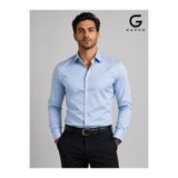 GAPPO Slim fit Saten Kumaş Buz Mavisi Renk Takım Elbise Gömleği