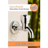 garaccu Dayanıklı Bahçe - Balkon - Tuvalet Musluğu Su Tasarrufu Sağlayan Uzun Ömürlü Uzun Musluk
