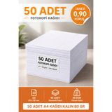 garaccu Kaliteli A4 Fotokopi Kağıdı 50 Adet Ultra Beyaz