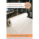 garaccu Metrelik Ince Keçe Kumaş 1 Mm Beyaz - 1 Metre (100X100 CM), Beyaz Keçe, Ince Keçe, Beyaz Hobi Keçe