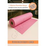garaccu Metrelik Ince Keçe Kumaş 1 Mm Pembe - 1 Metre (100 Cm X 100 Cm)