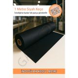 garaccu Metrelik Ince Keçe Kumaş 1 Mm Siyah - 1 Metre (100X100 CM) Metrelik Siyah Keçe, Ince Siyah Keçe