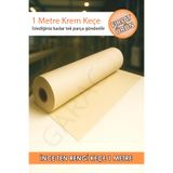 garaccu Metrelik Ince Keçe Kumaş 1 Mm Ten Rengi - 1 Metre (100X100 CM), Krem Keçe, Ten Rengi Keçe, Ekru Keçe