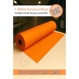 garaccu Metrelik Ince Keçe Kumaş 1 Mm Turuncu - 1 Metre (100X100 CM), Turuncu Keçe, Ince Turuncu Keçe