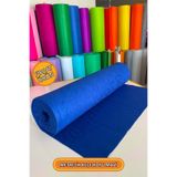 garaccu Metrelik Ince Yumuşak Keçe Kumaş 1 Mm Saks Mavi - 1 Metre (100X100 CM), Koyu Mavi Keçe