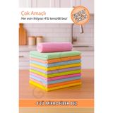 garaccu Mikrofiber Temizlik ve Kurulama Bezi 30x30 cm 4 Adet, Mutfak ve Genel Temizlik Bezi