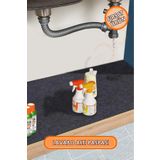 garaccu Mutfak ve Banyo Dolabı Lavabo Musluk Altı Su Emici Matı Su Önleyici Mat Paspas Antrasit 50x80 cm