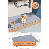 garaccu Mutfak ve Banyo Dolabı Lavabo Musluk Altı Su Emici Matı Su Önleyici Mat Paspas Gri 50x80 cm