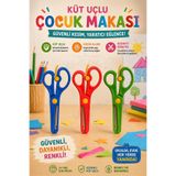 garaccu Okul Öğrenci Çocuk Makası Renkli Küt Uçlu Plastik Güvenli 1 Adet Renk Değişebilir