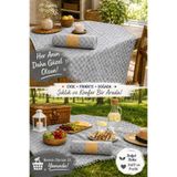 garaccu Şık Masa Örtüsü Pötikareli Piknik Örtüsü Sofra Bezi 130x170 Cm Gri