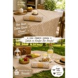 garaccu Şık Masa Örtüsü Pötikareli Piknik Örtüsü Sofra Bezi 130x170 Cm Kahve