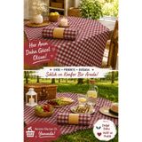 garaccu Şık Masa Örtüsü Pötikareli Piknik Örtüsü Sofra Bezi 130x170 Cm Kırmızı