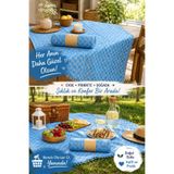 garaccu Şık Masa Örtüsü Pötikareli Piknik Örtüsü Sofra Bezi 130x170 Cm Mavi