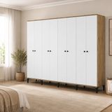 Garaj Home Atlas Çam 8 Kapaklı Dolap