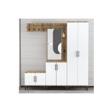 Garaj Home Aynalı Raflı Ayakkabılık Vestiyer Atlas