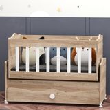 Garaj Home Inci Çekmeceli Sallanırbeşik Anne Yanı Bebek Beşiği - Meşe- - Beyaz