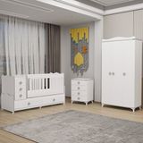 Garaj Home Melina Bebek Odası Yıldız 3 Kapaklı ve Şifonyer - Gri