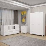 Garaj Home Melina Bebek Odası Yıldız 4 Kapaklı ve Şifonyer - Beyaz