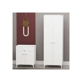 Garaj Home Yıldız 2 Kapaklı Beyaz Dolap ve Kapaklı Şifonyer