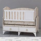 GarajHome Defne Beyaz Membran Country Asansörlü Beşik