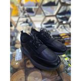 Garajmen Siyah Deri Su Geçirmez Comfort Mevsimlik-Kışlık Lastik Bağcık Erkek Sneaker ayakkabı