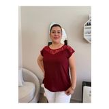 garajmood Borda Dantel Yaka Büyük Beden Bluz