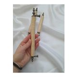 Garanti Makina 128 mm Bambu Rattan Rustik Çekmece Dolap Mobilya Kulpu 128mm,rustik Mobilya Kulpu Çift Delikli Bej